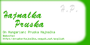 hajnalka pruska business card